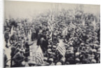 Armed troops confronting protesters during an industrial dispute, USA, 1912 by Unknown
