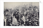 Armed troops confronting protesters during an industrial dispute, USA, 1912 by Unknown