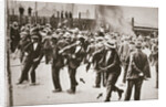 Riot during a strike by Standard Oil workers, Bayonne, New Jersey, USA, 1915 by Unknown