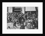 Mounted police disperse a crowd, Union Square, New York City, USA, late 19th or early 20th century by Unknown