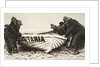Hauling one of the Lusitania's lifeboats onto the beach, Ireland, 8 May 1915 by Clarke & Hyde