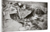 German machine-gun emplacement destroyed by British artillery fire, France, World War I, 1916 by Unknown