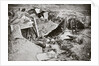 German machine-gun emplacement destroyed by British artillery fire, France, World War I, 1916 by Unknown