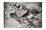 German machine-gun emplacement destroyed by British artillery fire, France, World War I, 1916 by Unknown