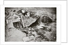 German machine-gun emplacement destroyed by British artillery fire, France, World War I, 1916 by Unknown
