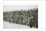 Australians cheer King George V, France, World War I, 1916 by Unknown