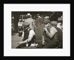 Day labourers having a hot dog and lemonade, Battery Park, New York, USA, early 1930s by Unknown