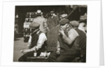 Day labourers having a hot dog and lemonade, Battery Park, New York, USA, early 1930s by Unknown