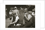Day labourers having a hot dog and lemonade, Battery Park, New York, USA, early 1930s by Unknown