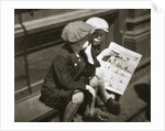Two boys reading the comic section of the Sunday paper, New York, USA, 1931 by Unknown