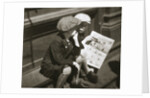 Two boys reading the comic section of the Sunday paper, New York, USA, 1931 by Unknown
