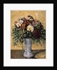 Flowers in a Blue Vase by Paul Cezanne