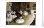 Ballet Rehearsal on Stage by Edgar Degas