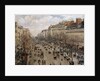 Boulevard Montmartre in Paris by Camille Pissarro