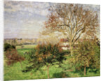 Autumn morning at Ãˆragny by Camille Pissarro