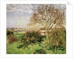 Autumn morning at Ãˆragny by Camille Pissarro