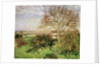 Autumn morning at Ãˆragny by Camille Pissarro