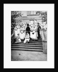 Dowager Empress Maria Feodorovna of Russia with nurses outside a hospital, Russia, 1916 by Unknown