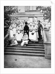 Dowager Empress Maria Feodorovna of Russia with nurses outside a hospital, Russia, 1916 by Unknown