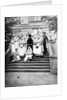 Dowager Empress Maria Feodorovna of Russia with nurses outside a hospital, Russia, 1916 by Unknown