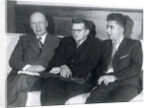 Sergei Prokofiev, Dmitri Shostakovich and Aram Khachaturian, Russian composers, 1945 by Unknown