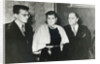 Russian composer Dmitri Shostakovich, singer Maria Maksakova and writer Aleksey Tolstoy, 1943 by Unknown