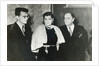 Russian composer Dmitri Shostakovich, singer Maria Maksakova and writer Aleksey Tolstoy, 1943 by Unknown