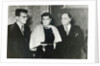 Russian composer Dmitri Shostakovich, singer Maria Maksakova and writer Aleksey Tolstoy, 1943 by Unknown
