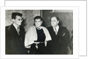 Russian composer Dmitri Shostakovich, singer Maria Maksakova and writer Aleksey Tolstoy, 1943 by Unknown