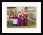 Young Russian peasant women, Sheksna River, near the small town of Kirillov, Russia, 1909 by Sergey Mikhaylovich Prokudin-Gorsky