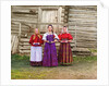 Young Russian peasant women, Sheksna River, near the small town of Kirillov, Russia, 1909 by Sergey Mikhaylovich Prokudin-Gorsky