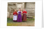 Young Russian peasant women, Sheksna River, near the small town of Kirillov, Russia, 1909 by Sergey Mikhaylovich Prokudin-Gorsky