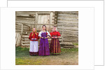 Young Russian peasant women, Sheksna River, near the small town of Kirillov, Russia, 1909 by Sergey Mikhaylovich Prokudin-Gorsky