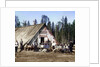 Austro-Hungarian prisoners of war near a barracks, Karelia, Russia, WWI, 1915. by Sergey Mikhaylovich Prokudin-Gorsky