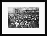 Striking Putilov workers on the first day of the February Revolution, St Petersburg, Russia, 1917 by Anonymous