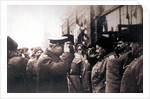 White Russian General Anton Denikin mees British Major-General Frederick Poole, Russia, 1918 by Anonymous