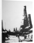 Oil extraction in Baku, Russia, c1903-c1906. by Anonymous