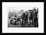 Admiral Alexander Kolchak (sitting) with British officers on the Eastern Front, Russia, 1918 by Anonymous