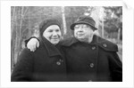 Nadezhda Krupskaya, Lenins wife, with a friend, 1936 by Anonymous