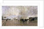 Smoke on the Paris Circuit Line, 1885. by Luigi Loir