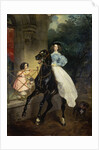 Horsewoman, Portrait of Giovanina and Amazillia Pacini, 1832. by Karl Briullov