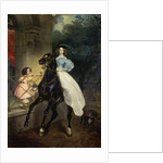 Horsewoman, Portrait of Giovanina and Amazillia Pacini, 1832. by Karl Briullov