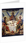The Hospitality of Abraham, (The Old Testament Trinity), 1700. by Tichon Filatyev