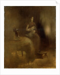 Woman with a Baby in Her Lap, 1890s. by Eugene Carriere
