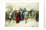 Martha the Mayoress Escorted to Moscow, 1880. by Aleksey Kivshenko