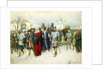 Martha the Mayoress Escorted to Moscow, 1880. by Aleksey Kivshenko