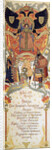 Menu of the feast meal to celebrate of the 300th Anniversary of the Romanov Dynasty, 1913. by Sergei Yaguzhinsky
