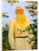 Portrait of the author Leo N Tolstoy, 1912. by Il'ya Repin