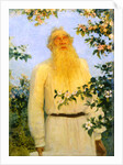 Portrait of the author Leo N Tolstoy, 1912. by Il'ya Repin