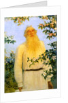 Portrait of the author Leo N Tolstoy, 1912. by Il'ya Repin